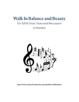 Walk In Balance And Beauty (SATB, Flute, and Percussion) SATB choral sheet music cover